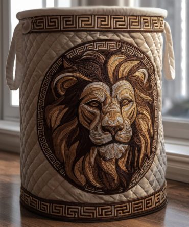 Elegant Quilted Laundry Hamper — Noble King Edition , Premium Foldable Fabric Laundry Basket With Gold-Tone Accents For Luxury Home Storage