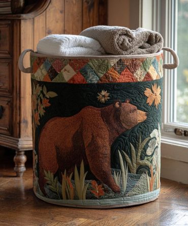 Northern Brown Quilted Laundry Hamper – Warm-Tone Foldable Laundry Basket With Washable Liner, Sturdy Handles & Reinforced Base