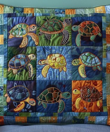 Ocean Breeze Quilted Pillow Cover - Fresh Coastal Decorative Throw Pillowcase With Airy Blue Tones For Light, Breezy Interiors