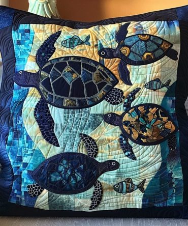 Ocean Breeze Quilted Pillow Cover — Fresh Sea-Air Inspired Accent, Lightweight Breathable Quilting For Coastal Comfort