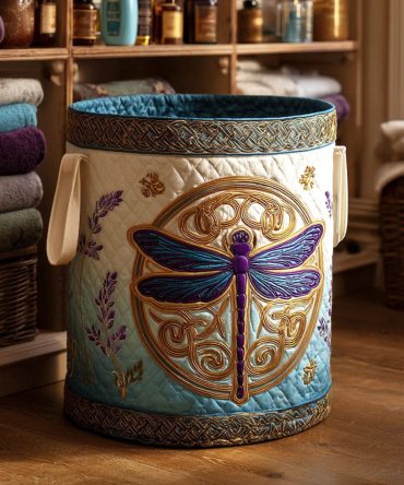 Oceanborn Quilted Laundry Bin — Nautical Ocean Spirit Collapsible Storage Basket For Beachy Home Décor & Practical Organization