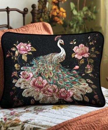 Lux Damask Quilted Pillow Cover — Opulent Decorative Sham With Rich Texture, Soft Cotton-Blend, Machine Washable For Elegant Bedroom Styling