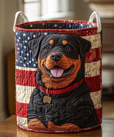 Patriotic Quilted Laundry Hamper – Stars & Stripes Foldable Laundry Basket With Washable Liner, Durable Handles For Bedroom & Dorm