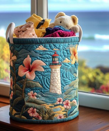 Serene Watch Quilted Laundry Hamper — Elegant Foldable Fabric Laundry Basket With Handles For Minimalist Bedroom & Bathroom Storage