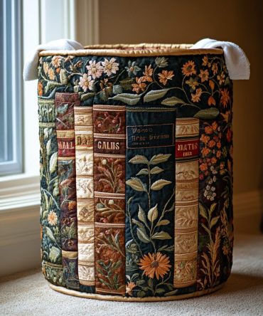 Petal Archive Quilted Laundry Hamper — Chic Foldable Laundry Basket With Quilted Floral Design, Spacious Capacity & Durable Carry Handles