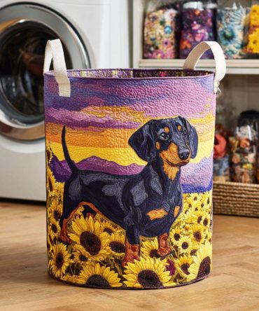 Petal Chase Quilted Laundry Hamper — Soft Floral Quilted Foldable Basket With Reinforced Handles For Easy Transport & Storage
