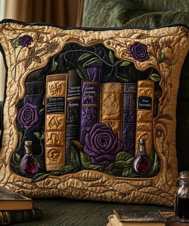 Pages & Petals Quilted Pillow Cover - Delicate Floral Pillowcase With Quilted Texture For Bed, Sofa & Accent Chairs, Soft Cotton