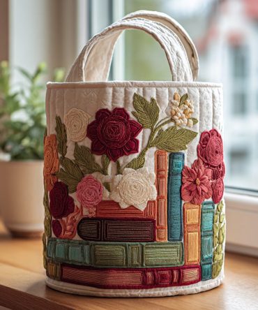 Petal Tales Quilted Laundry Hamper - Elegant Floral Quilted Basket, Collapsible Decorative Laundry Bin With Durable Lining