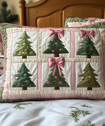 Pink Elegance Quilted Pillow Cover – Feminine Decorative Pillowcase For Bedroom, Soft Blush Accent With Delicate Quilting Detail
