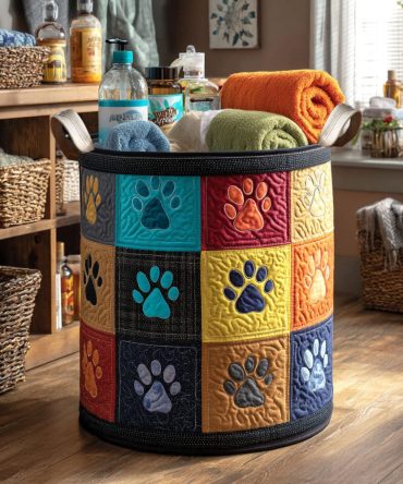 Playful Pattern Quilted Laundry Hamper - Lightweight Collapsible Fabric Basket For Kids, Nursery & Home Organization