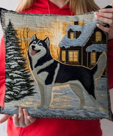 Arctic Polar Quilted Pillow Cover — Soft Thermal Cotton Decorative Sham For Bed, Sofa & Cabin, Machine Washable