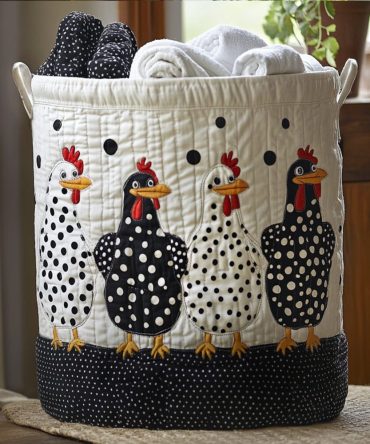 Playful Polka Quilted Laundry Hamper - Lightweight Foldable Dot-Pattern Basket For Clothes, Kids Rooms & Stylish Storage