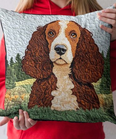 Poodle Perfection Quilted Throw Pillow Cover — Stylish Poodle Silhouette Cushion Case, Chic Dog-Themed Accent For Sofa & Nursery, Hidden Zipper, Machine-Washable