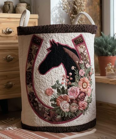 Prairie Soul Collection Quilted Laundry Hamper — Large Decorative Fabric Basket, Foldable Organizer For Home & Nursery Storage