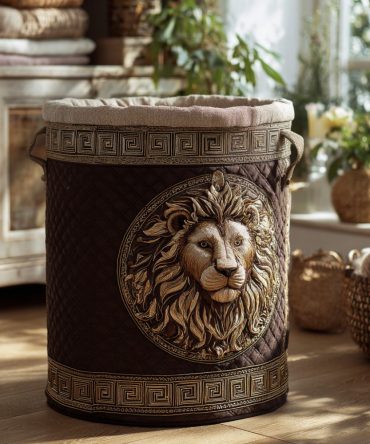 Pride Crest Quilted Laundry Hamper - Bold Pattern Fabric Basket, Collapsible Organizer With Handles For Colorful, Durable Home Storage