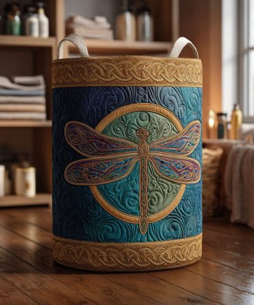 Prism Wing Quilted Laundry Hamper – Colorful Geometric Wing Design, Foldable Large Washable Basket With Sturdy Carry Handles