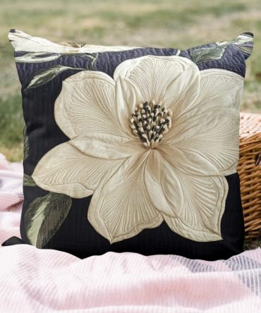Luxury Quilted Pillowcase With Petal Motif - Soft Cotton Blend Decorative Pillow Cover For Bedroom