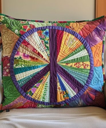 Radiant Harmony Quilted Pillow Cover — Elegant Boho Throw Pillow Case With Warm Tones And Subtle Stitching For Refined Cozy Interiors