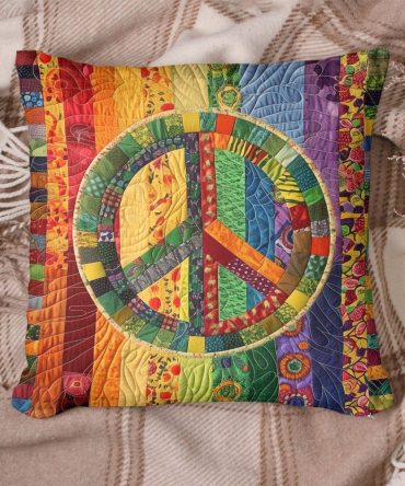 Radiant Harmony Quilted Pillow Cover — Elegant Geometric & Floral Throw Cushion For Modern Living Rooms, Sofas & Bedrooms