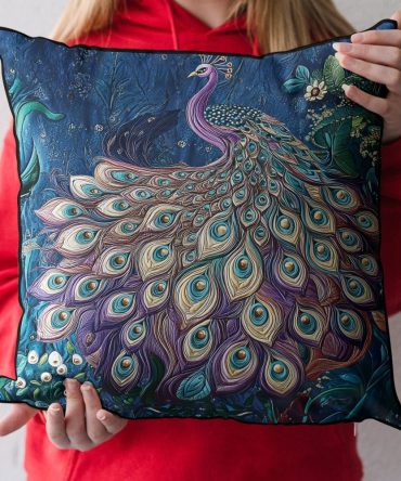 Regal Display Quilted Pillow Cover — Elegant Decorative Pillowcase With Quilted Pattern For Sofa & Bed, Luxe Textured Look, Easy-Care Home Accent
