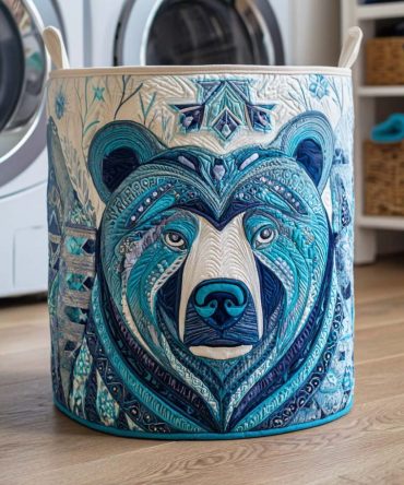 River Hunter Quilted Laundry Hamper — Camouflage River Hunter Quilted Laundry Basket With Sturdy Handles, Reinforced Base & Foldable Design