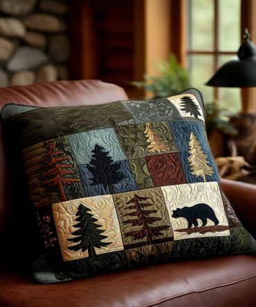 Rustic Refuge Quilted Pillowcase — Cozy Cabin & Lodge Aesthetic, Quilted Texture With Earthy Tones For Warm Bedroom Styling