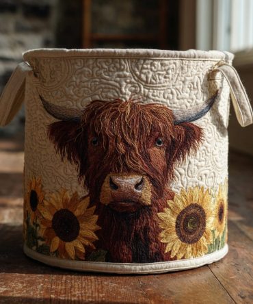 Rustic Highland Quilted Laundry Hamper — Country-Style Foldable Basket With Quilted Texture And Reinforced Handles For Everyday Use