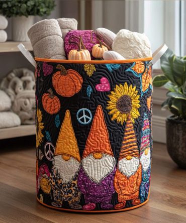 Rustleleaf Buddy Decorative Quilted Laundry Hamper — Large Collapsible Fabric Basket With Handles, Durable Washable Storage For Home & Dorm