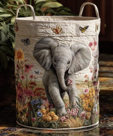Safari Dream Quilted Laundry Hamper — Playful Animal Print Foldable Fabric Basket With Handles For Kids’ Rooms & Stylish Storage