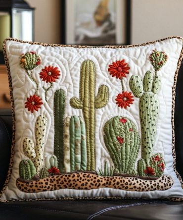 Sagebrush Dreams Quilted Pillow Cover — Serene Sagebrush Motif Decorative Sham, Soft Textured Accent For Tranquil Bedroom Or Living Area