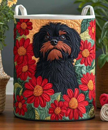Scarlet Cheer Quilted Laundry Hamper – Bold Red Quilted Fabric Basket With Handles, Collapsible Stylish Storage