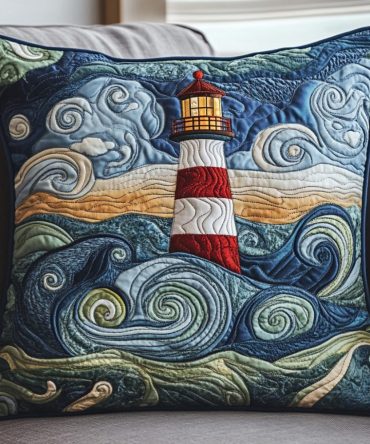 Serene Sands Quilted Pillow Cover — Neutral Coastal Pillowcase For Calm Bedroom & Living Room Styling, Soft Material