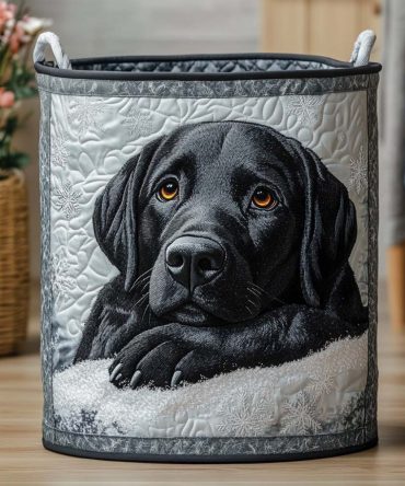 Shadow Rest Quilted Fabric Laundry Hamper — Large Decorative Collapsible Basket With Handles, Durable Washable Liner For Home