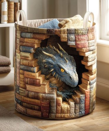 Shadow Scale Quilted Hamper - Sleek Geometric Print Laundry Basket, Modern Foldable Organizer With Reinforced Base & Handles