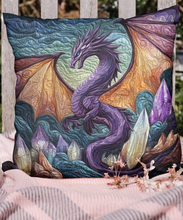 Shadowflame Quilted Pillowcase - Dark Flame Motif, Quilted Accent Cover For Moody Bedrooms, Gothic & Modern Interiors