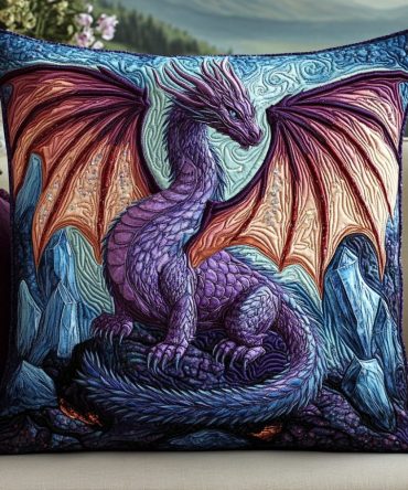 Shadowflame Textured Quilted Pillowcase Cover — Dramatic Decorative Pillow Sham, Soft Cotton-Blend, Durable & Machine Washable