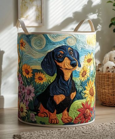 Short Legs Big Heart Quilted Laundry Basket — Cute Patterned Foldable Hamper With Handles, Cozy Storage For Kids' Rooms & Nurseries