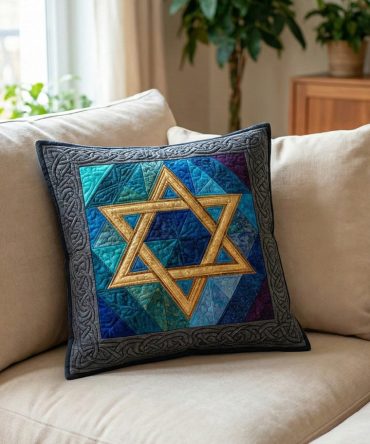 Modern Six-Point Quilted Throw Pillow Cover — Geometric Accent For Contemporary Sofas, Beds & Minimalist Interiors