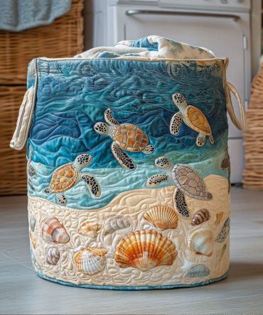 Adventure Quilted Laundry Hamper - Snappy Trails Fabric Basket, Foldable Portable Laundry Organizer For Kids & Travel