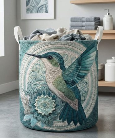 Soft Mint Quilted Laundry Hamper - Gentle Green Foldable Basket With Padded Handles, Durable Quilting & Machine-Friendly Liner