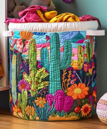 Southwest Soul Quilted Storage Hamper — Boho Southwestern Foldable Laundry Basket, Durable Waterproof Organizer For Rustic & Modern Interiors