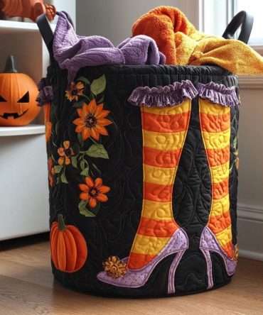 Spellbound Nights Quilted Laundry Hamper — Enchanted Foldable Laundry Basket For Themed Bedrooms, Costumes & Gifts