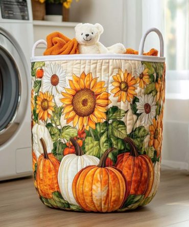 Spice Dreams Quilted Laundry Hamper — Warm-Toned Collapsible Fabric Basket With Reinforced Base & Carry Handles For Stylish Home Storage