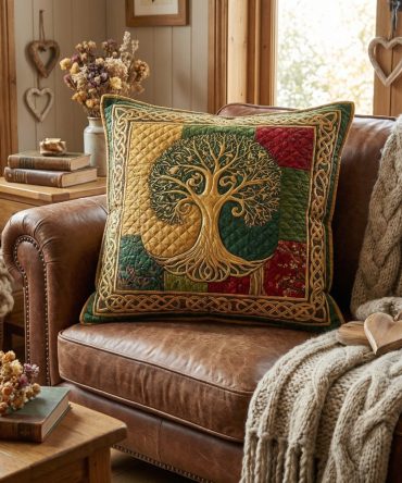 Spiritwood Quilted Decorative Pillow Cover: Cotton-Blend Throw Pillowcase For Bed & Sofa, Reversible, Machine Washable, Gift