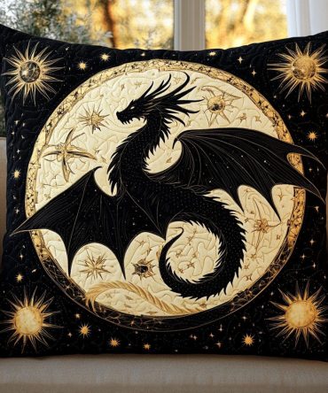 Starlight Guardian Quilted Accent Pillow Cover — Elegant Night-Sky Decorative Cushion Case For Modern & Classic Interiors, Durable Luxury Touch