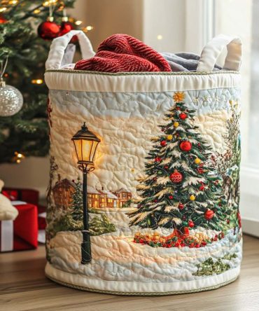 Starry Eve Quilted Laundry Hamper — Night Sky Star Print Foldable Laundry Basket, Decorative Storage For Bedroom & Dorm Rooms