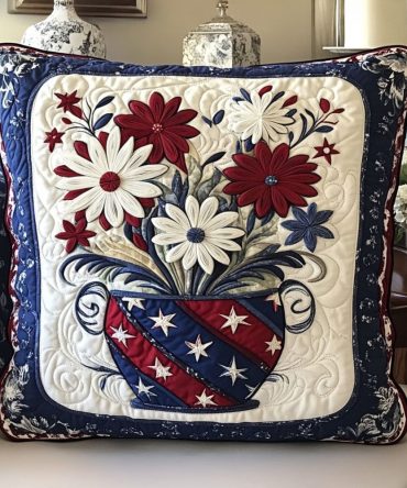 Night Sky Stars Quilted Decorative Pillow Cover – Sparkling Star Pattern, Soft Cotton Blend, Reversible Accent For Sofa & Bed