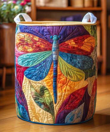 Summer Petal Dance Quilted Laundry Hamper — Floral Foldable Fabric Basket With Soft Handles For Bedroom & Bathroom Storage