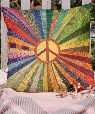 Sunshine Serenity Quilted Pillow Cover - Lightweight Cotton Pillowcase, Breathable & Soft, Easy-Care Decorative Accent For Bed
