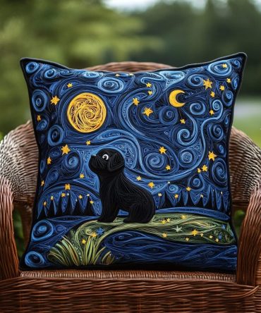 Sweet Pug Quilted Pillowcase - Charming Decorative Dog Pillow Cover With Cute Pug Illustration, Soft Microfiber, Durable Stitching